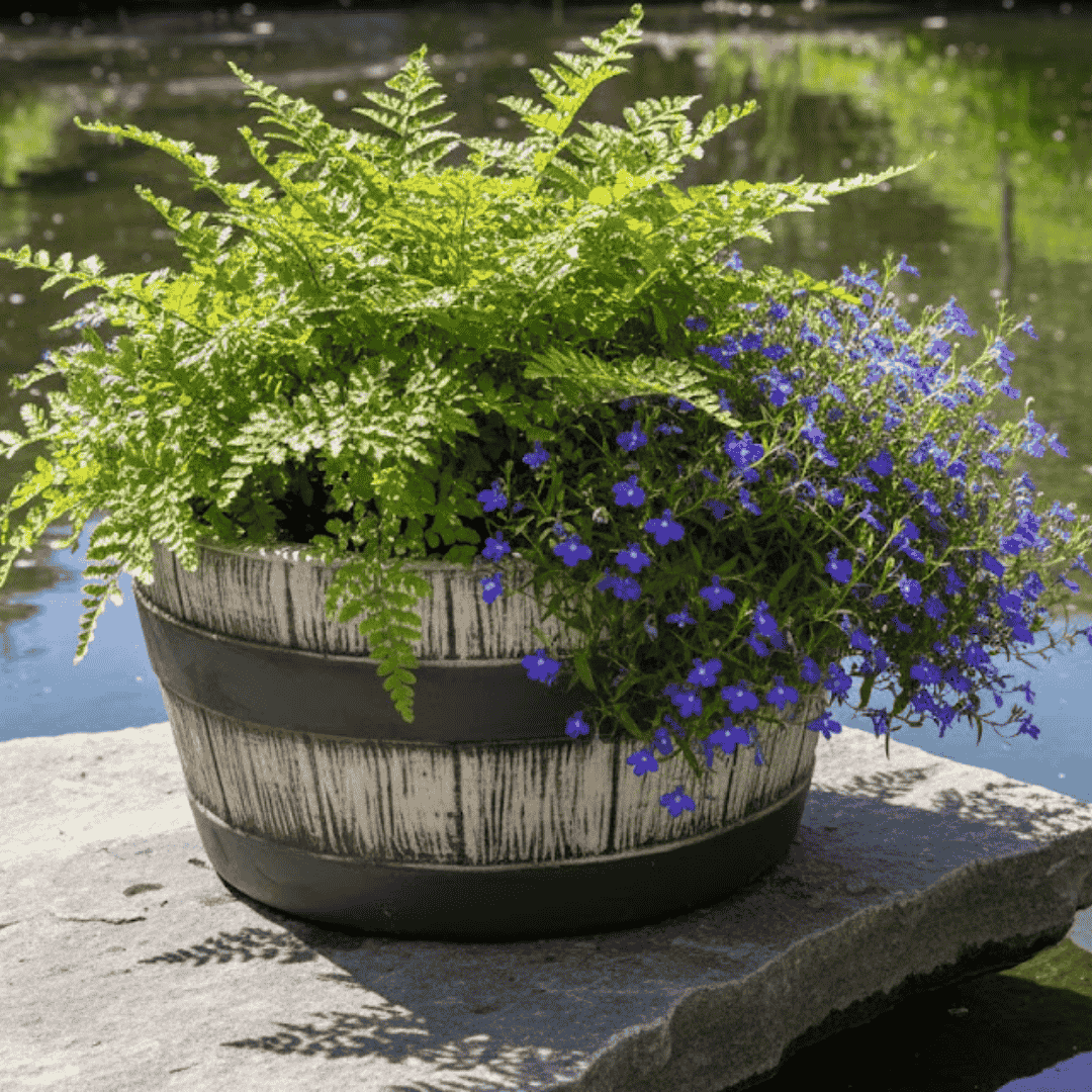 Detailní pohled na keramický sud